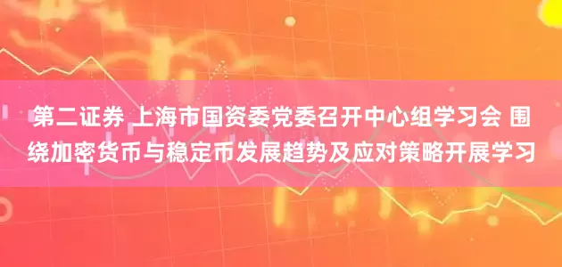 第二证券 上海市国资委党委召开中心组学习会 围绕加密货币与稳定币发展趋势及应对策略开展学习